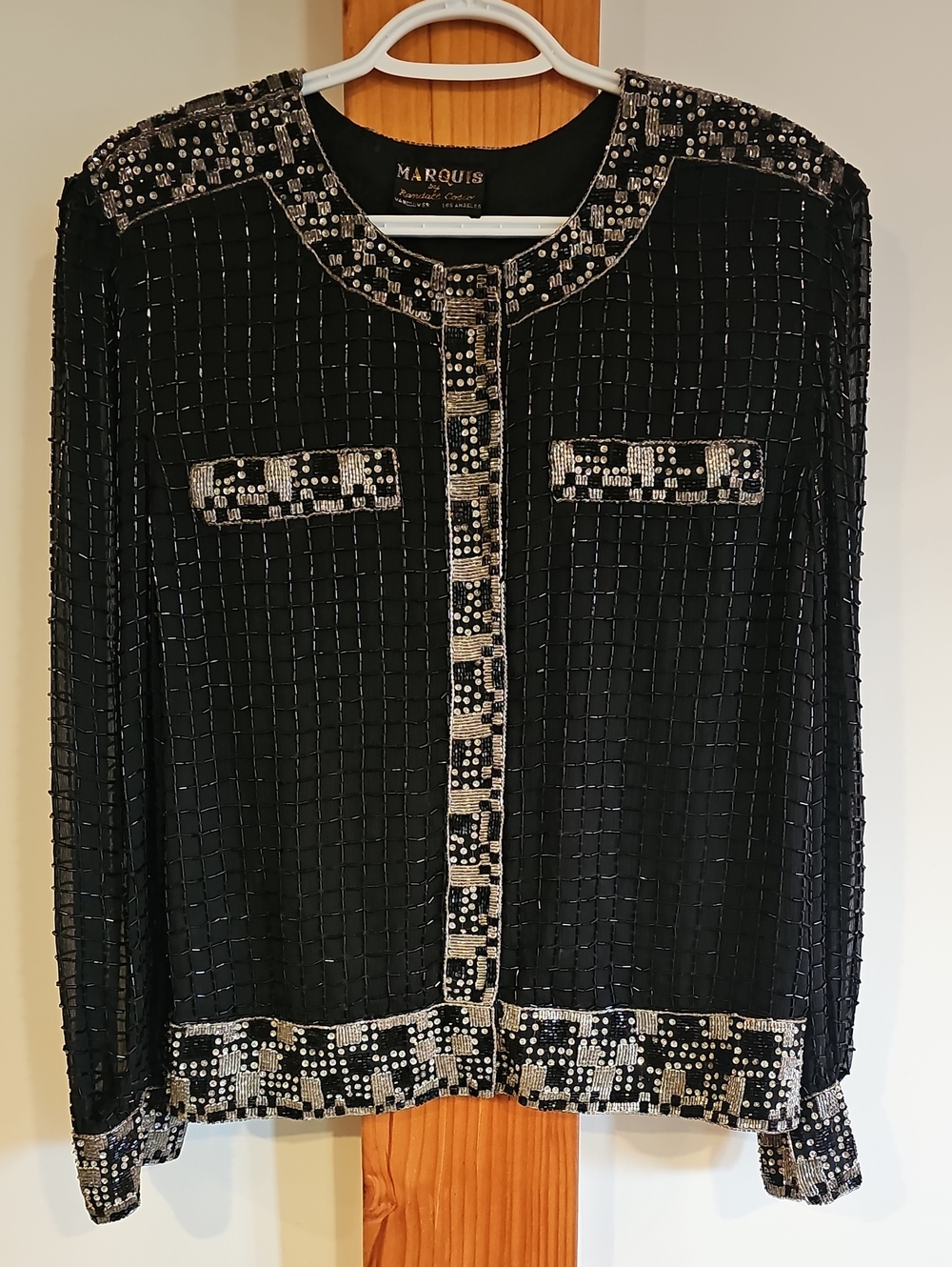 Vintage 80s Glam Marquis Beaded Blazer